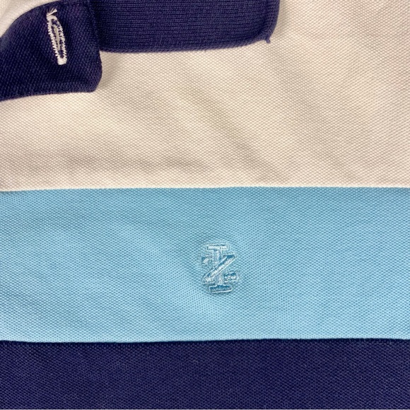Izod Men's XL Collared Golf Polo Shirt, Short Sleeve, White Blue Navy - Picture 7 of 9